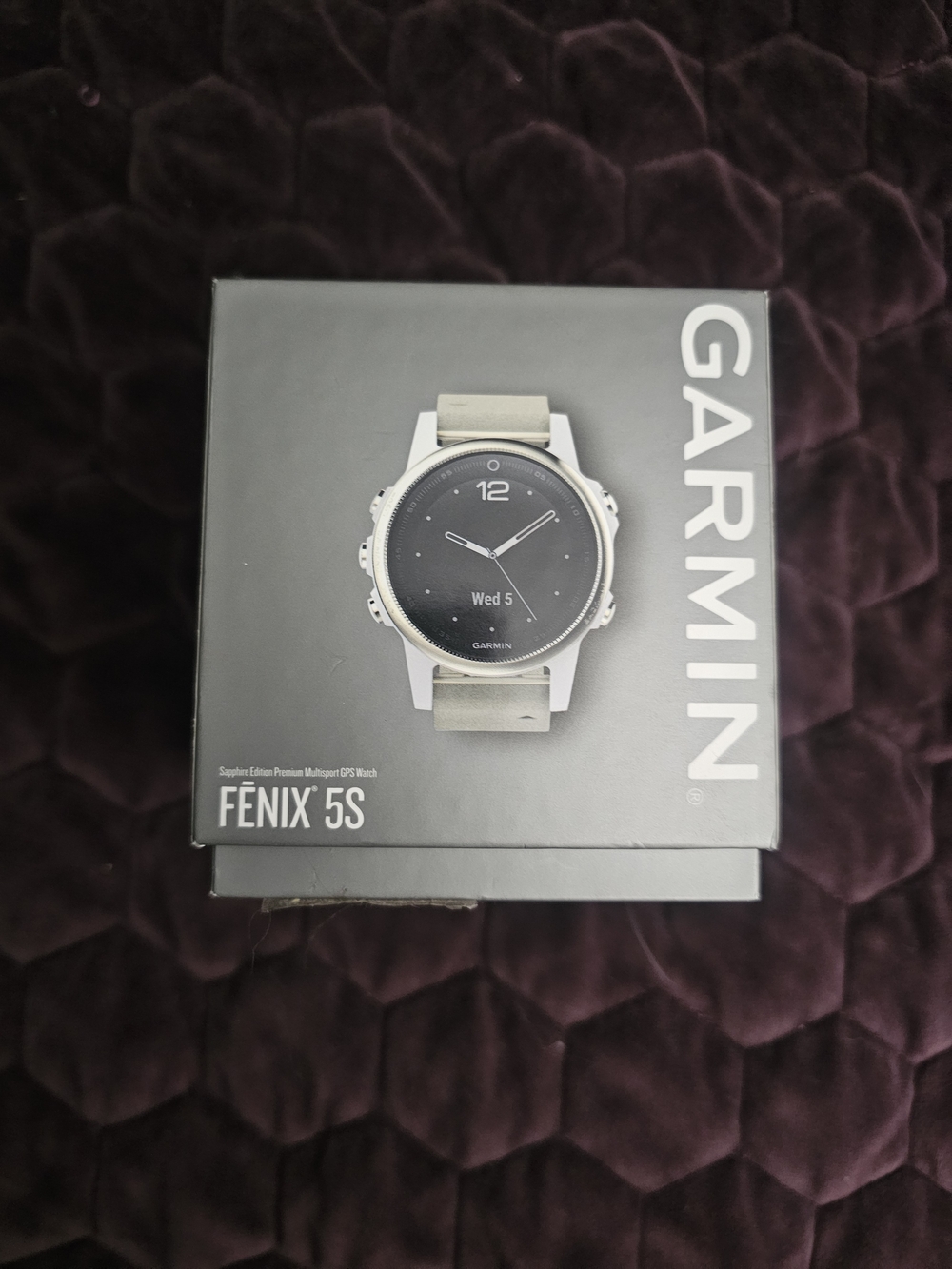 garmin Fenix 5S Silver Case with Light Gray Band - Sport GPS Smartwatch